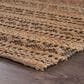 L&R Resources Natural Fiber Striped 9" x 12" Jet Black Area Rug, , large