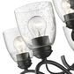 Golden Lighting Parrish 9-Light Chandelier in Black with Seeded Glass, , large
