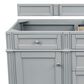 James Martin Vanities Brittany 60" Double Bathroom Vanity in Urban Gray with 3 cm Ethereal Noctis Quartz Top, , large