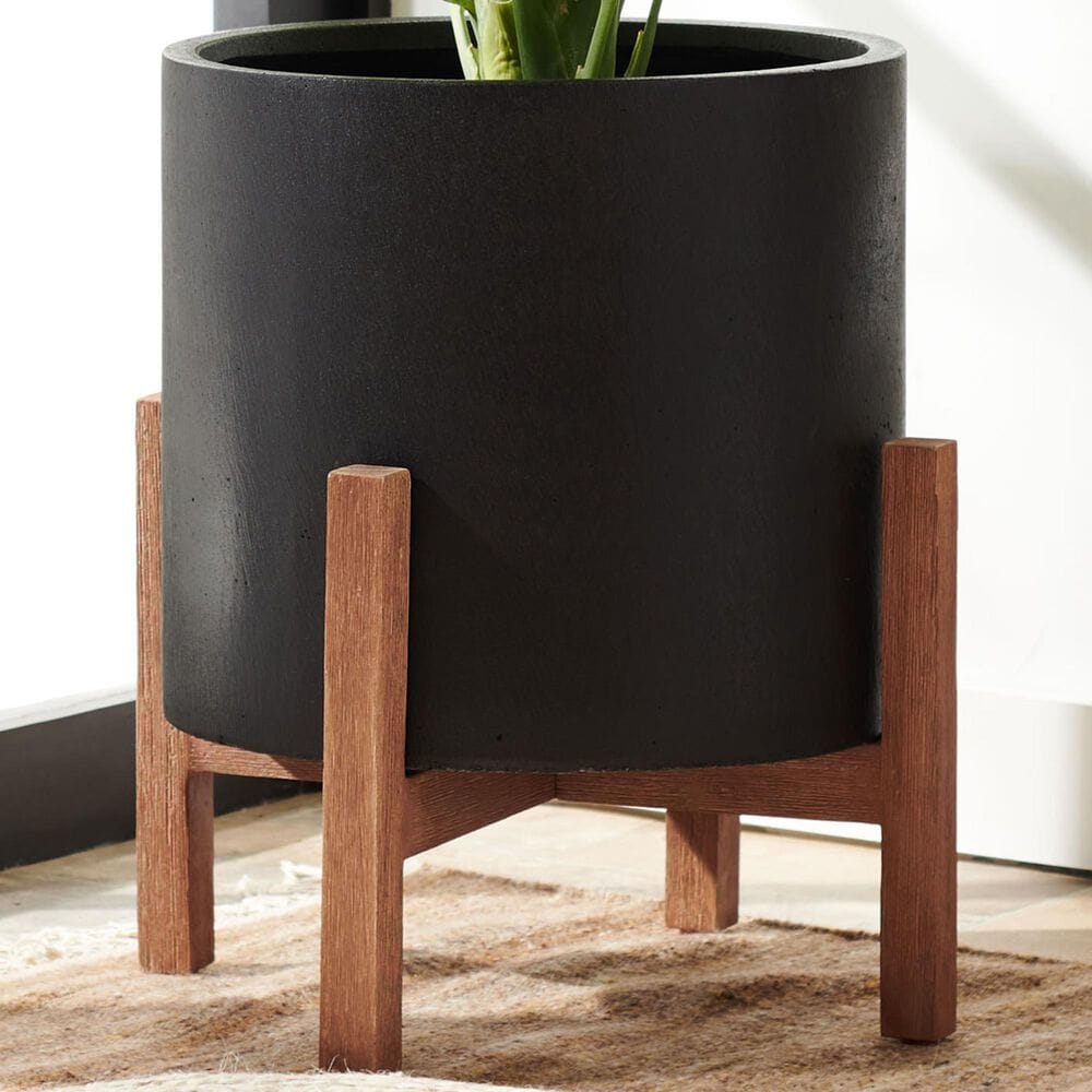 Safavieh Jesper Patio Planter in Natural/Black, , large