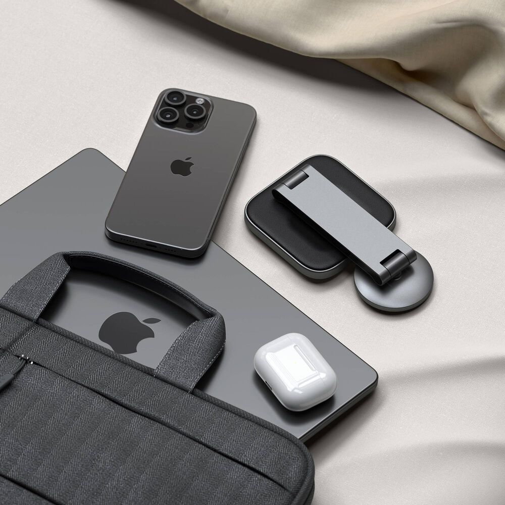 Satechi 2-in-1 Foldable Qi2 Wireless Charging Stand in Space Gray, , large