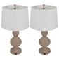 Timberlake 27" Table Lamp with USB Charging Ports and LED Bulbs in Whitewash (Set of 2), , large