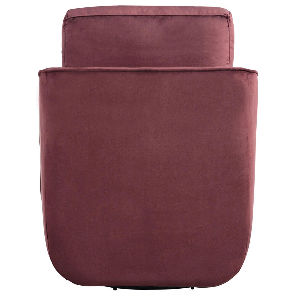 Lifestyle Solutions Lydia Swivel Accent Chair in Plum, , large