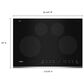 Whirlpool 30" Electric touch Cooktop with 4 Elements in Black and Stainless Steel, , large