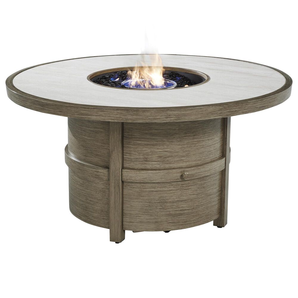 Ashley Rainier Ranch Round Fire Pit Table in Beige, , large