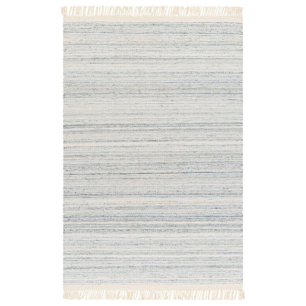 Surya Lily Beige, Ice Blue, Pale Blue and Light Blue 10" x 14" Area Rug, , large