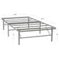Linon Home Decor Franson Twin Folding Platform Bed Frame in Dark Pewter, , large