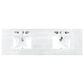 James Martin Vanities Amberly 72" Double Bathroom Vanity in Walnut with 3 cm Arctic Fall Solid Surface Top and Rectangular Sinks, , large