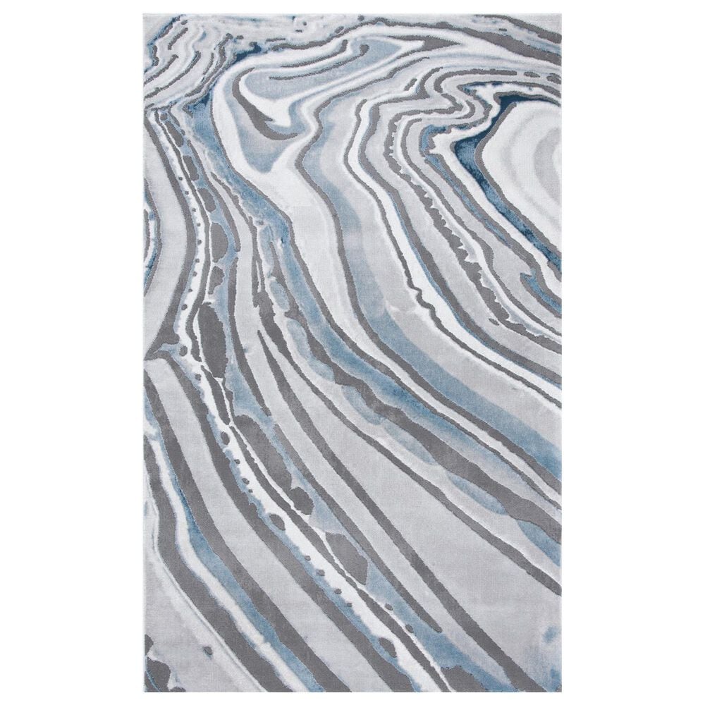 Safavieh Craft CFT843M 4" x 6" Blue and Grey Area Rug, , large