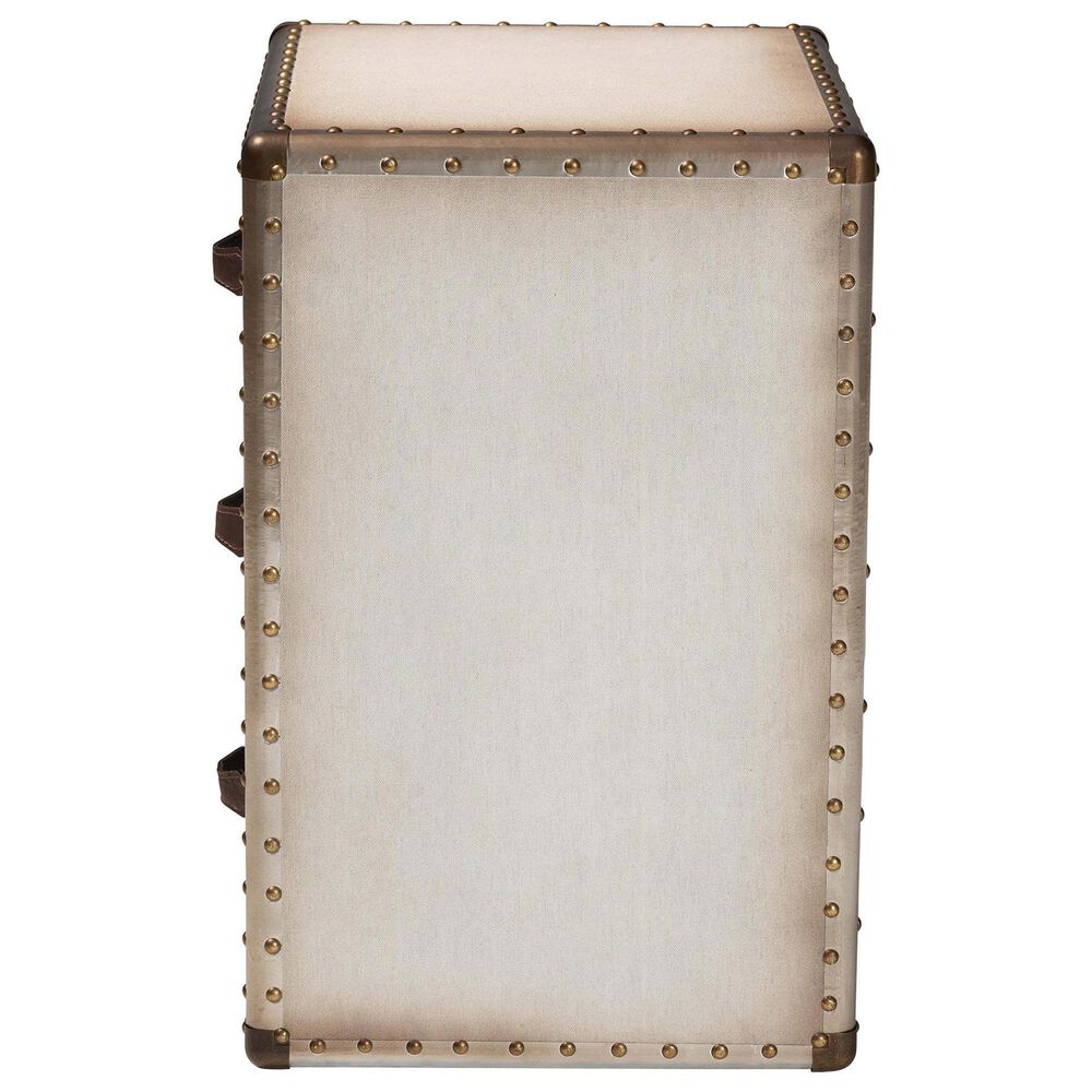 Baxton Studio Mallison 3-Drawer End Table in Beige, , large