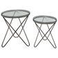 Uma Enterprises Accent Table in Dark Silver (Set of 2), , large