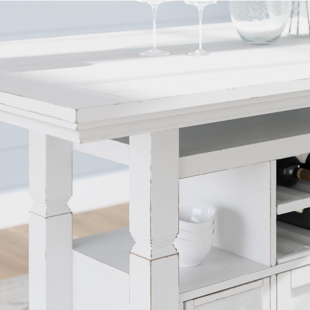 Ashley Robbinsdale Counter Height Dining Table in Antique White - Table Only, , large