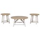 Ashley Fawndell 3-Piece Occasional Table Set in Antiqued White and Light Brown, , large