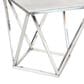 Maple and Jade Geometric Accent End Table in Silver and White, , large