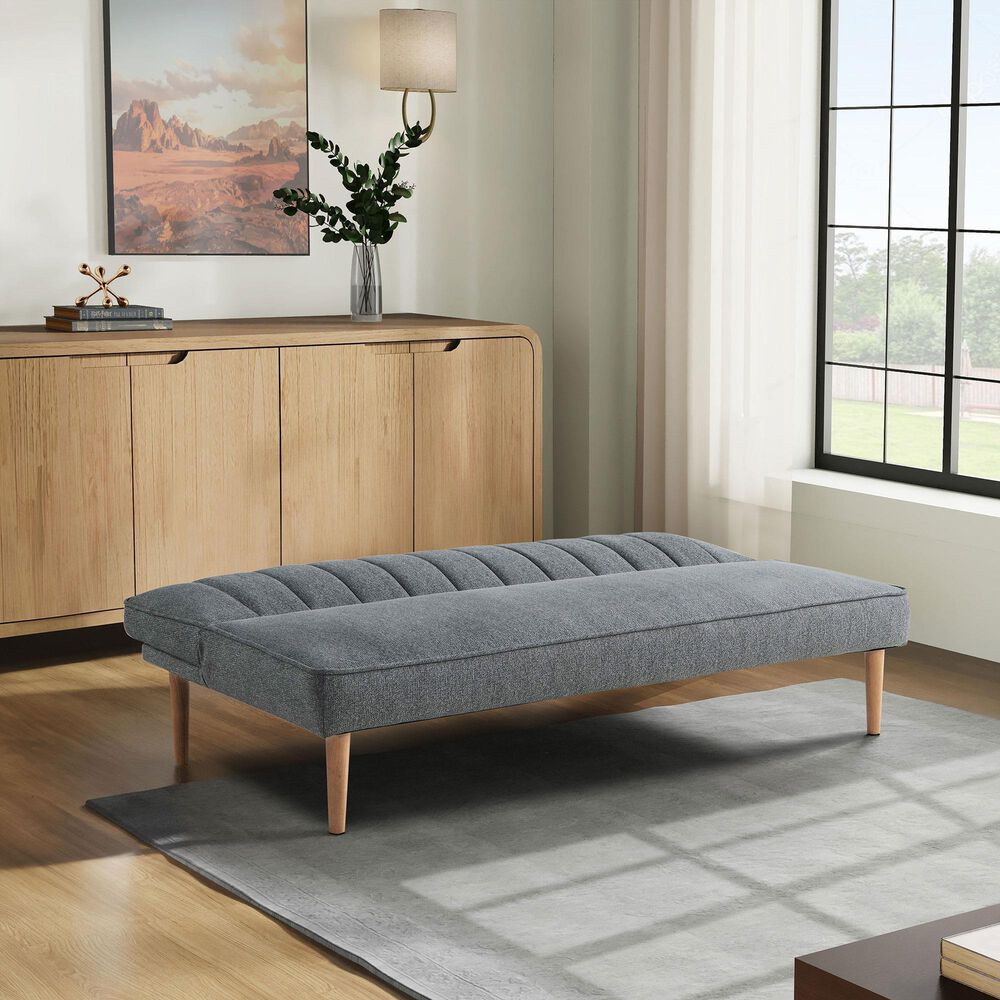 Lifestyle Solutions Salem Convertible Sofa in Gray, , large