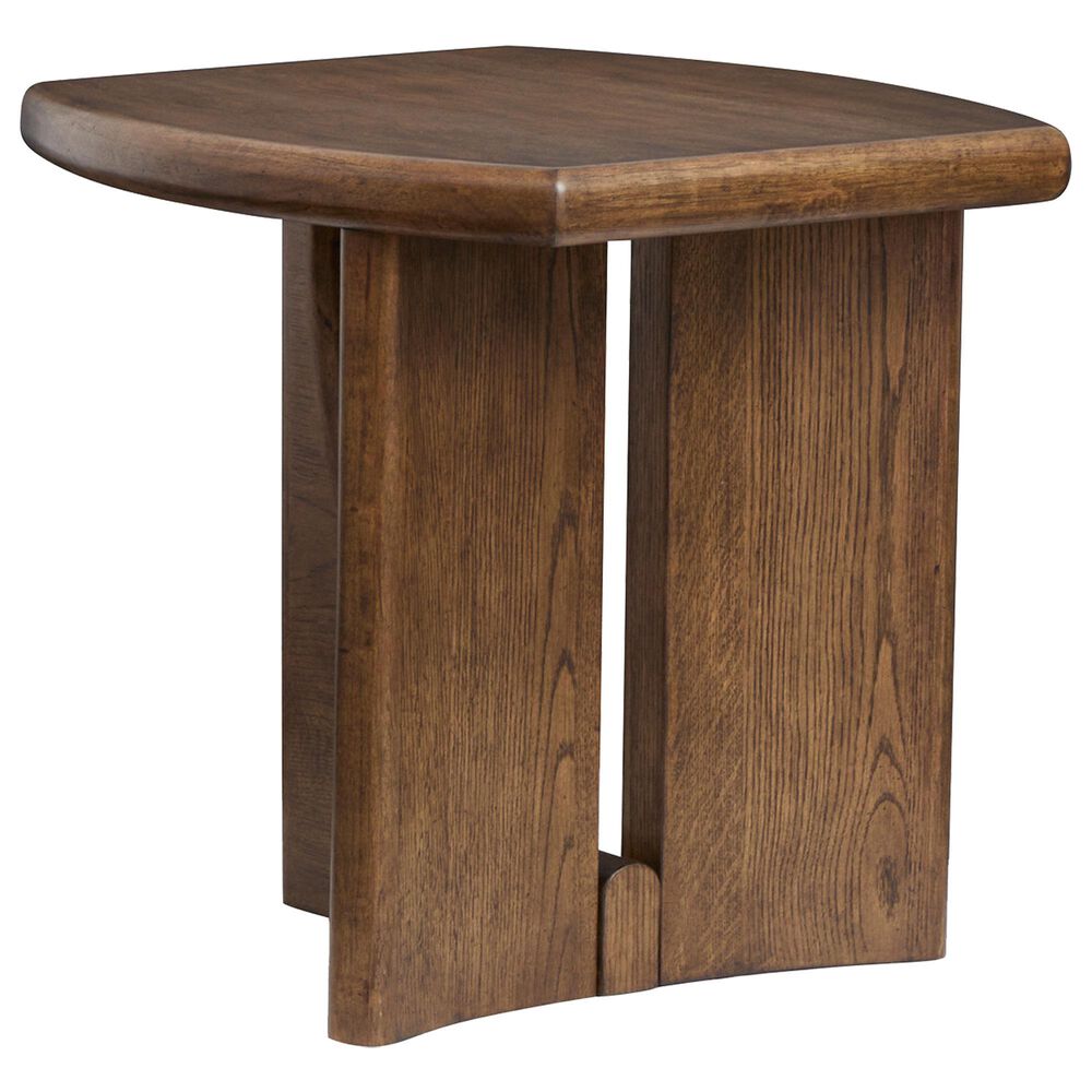Nicolette Home Phoebe Rectangular End Table in Sienna Brown, , large