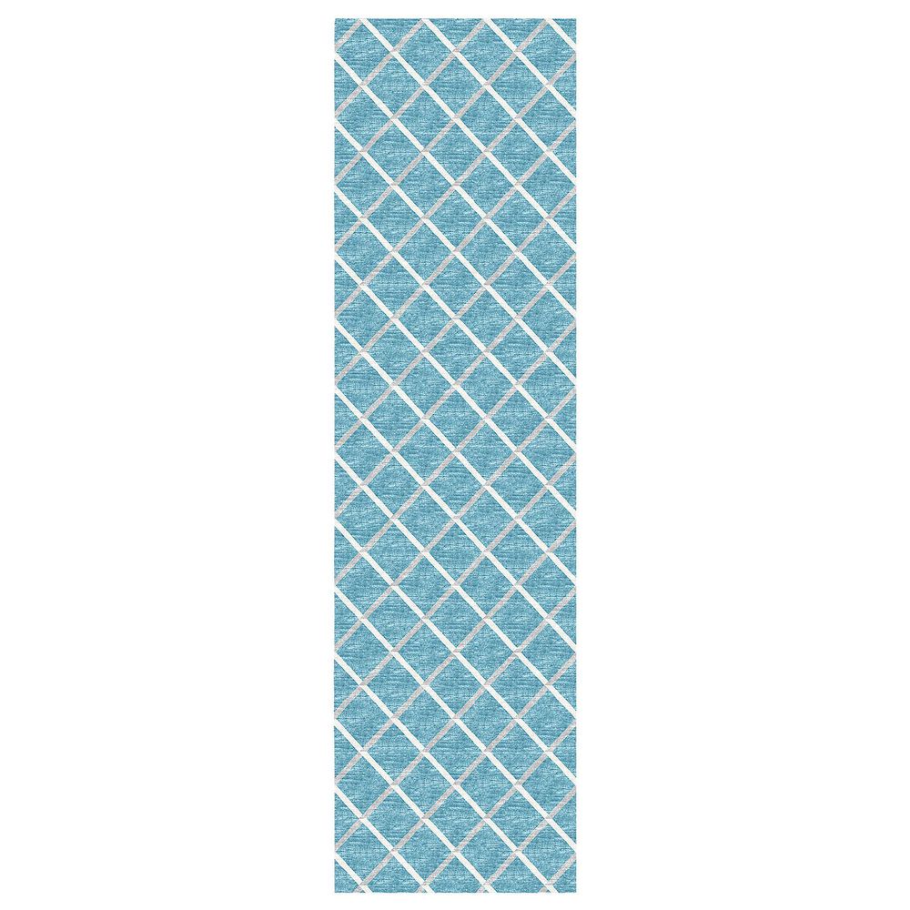 Dalyn Rug Company York 2"3" x 12" Sky Blue Indoor/Outdoor Runner, , large