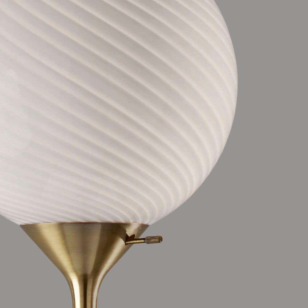 Adesso Swirl Torchiere Floor Lamp in Antique Brass, , large