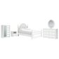 Ashley Kozlani 5-Piece Full Panel Bedroom Set in Matte White, , large