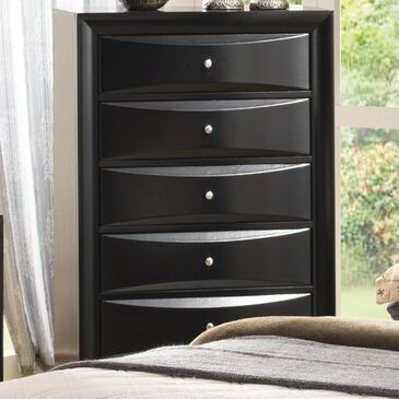 Pacific Landing Briana 5-Drawer Chest in Glossy Black, , large