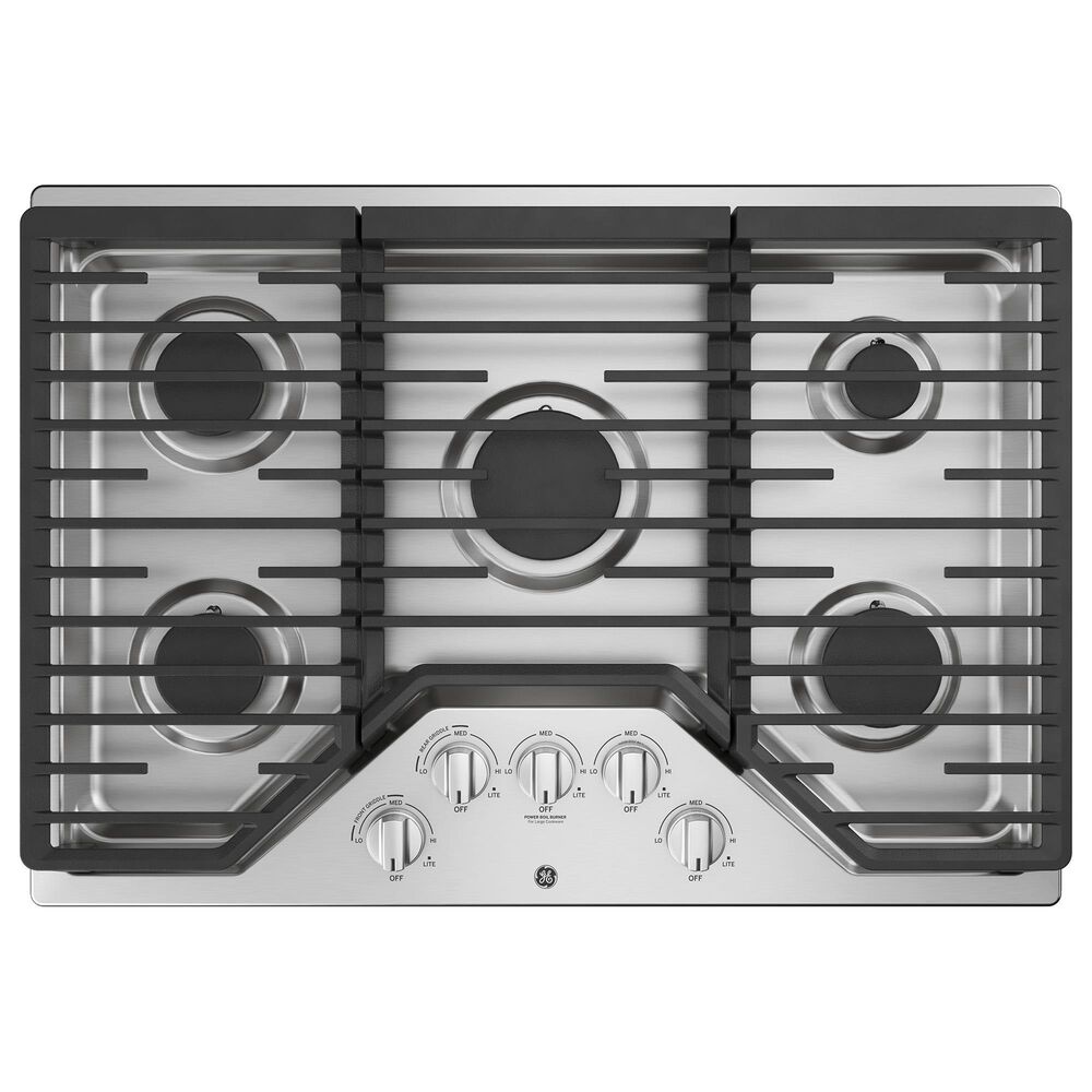 GE Appliances 2-Piece Kitchen Package with Fingerprint Resistant Slate 30&quot; Smart Built-In Double Wall Oven and Stainless Steel 30&quot; Gas Cooktop, , large