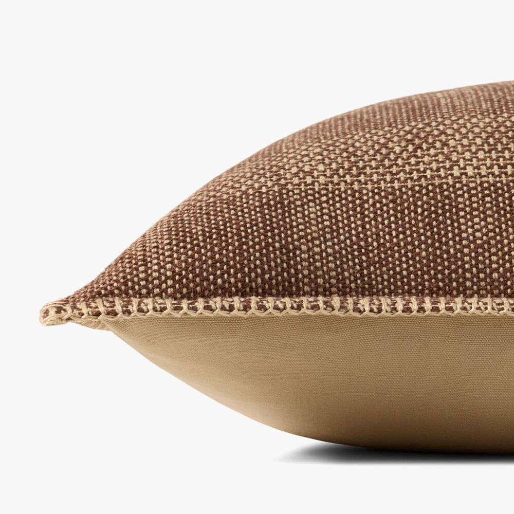 Loloi 20&quot; Square Throw Pillow in Brown and Tan, , large