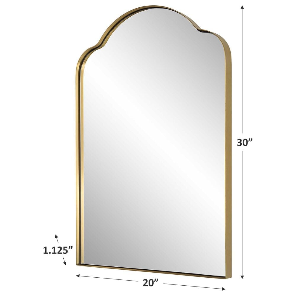 Uttermost Sidney Mirror in Brushed Brass, , large