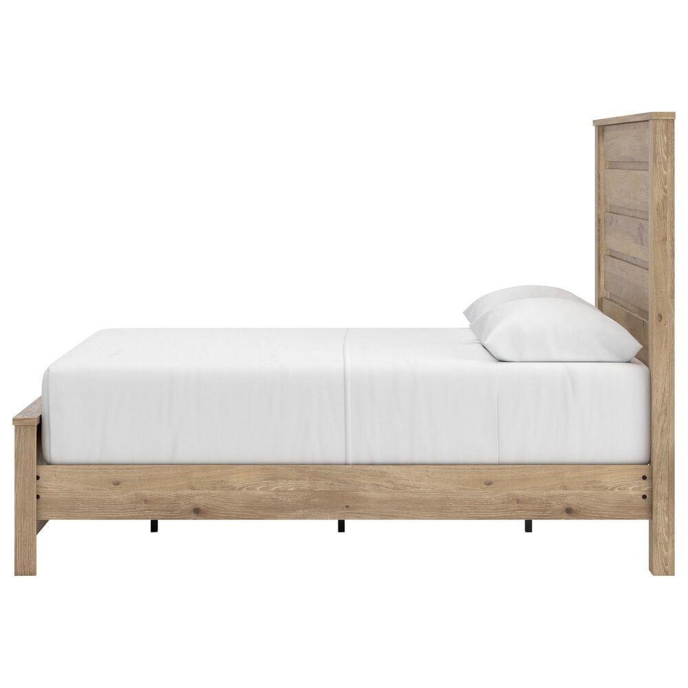 Ashley Brozmont Queen Panel Platform Bed in Natural Brown, , large