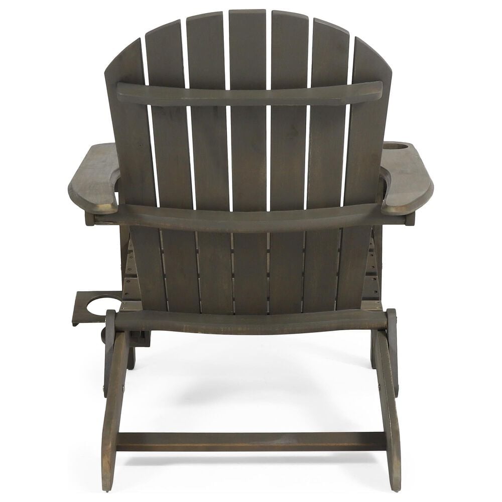 Hearth and Haven Bellwood Outdoor Folding Adirondack Chair in Grey, , large