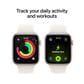 Apple Watch SE 3 (GPS) 44mm Starlight Aluminum Case with Starlight Sport Band - M/L - Starlight - (2025)(Pre-Order), , large