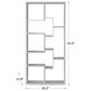 Furniture of America Zayas 12-Shelf Bookcase in White, , large