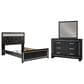 Ashley Kaydell 3-Piece Queen Upholstered Bed Set in Black and Dark Gray, , large