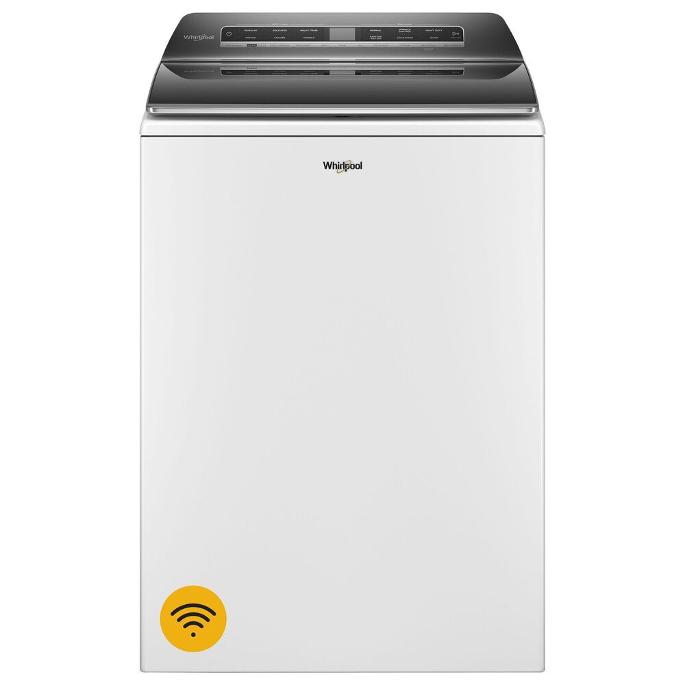 Whirlpool 5.3 Cu. Ft. Top Load Washer and 7.4 Cu. Ft. Electric Dryer Laundry Pairs in White, , large