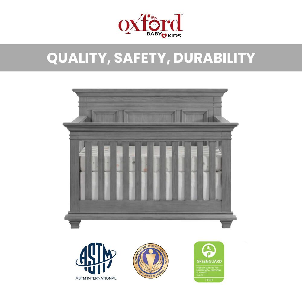 Oxford Baby Weston 4-In-1 Convertible Crib in Dusk Gray, , large