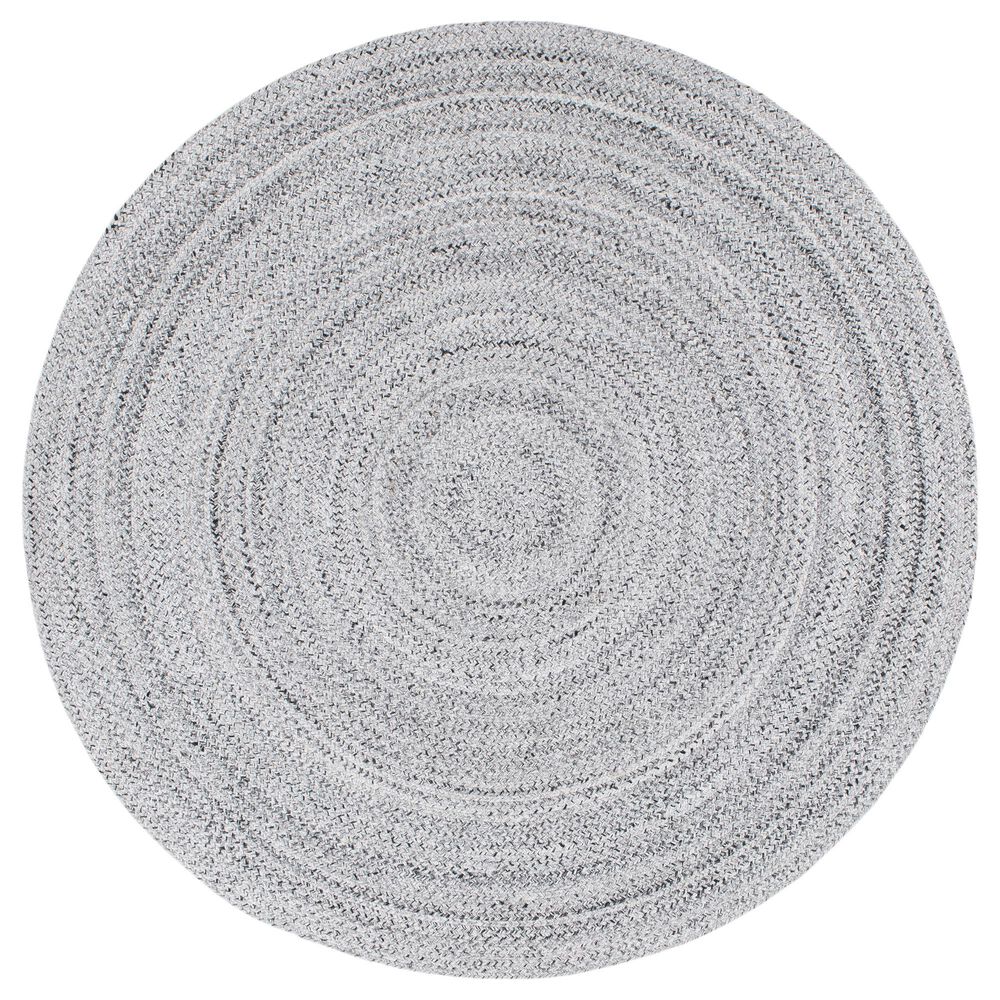 Surya Azalea 6" Round Medium Gray, Black and Cream Area Rug, , large