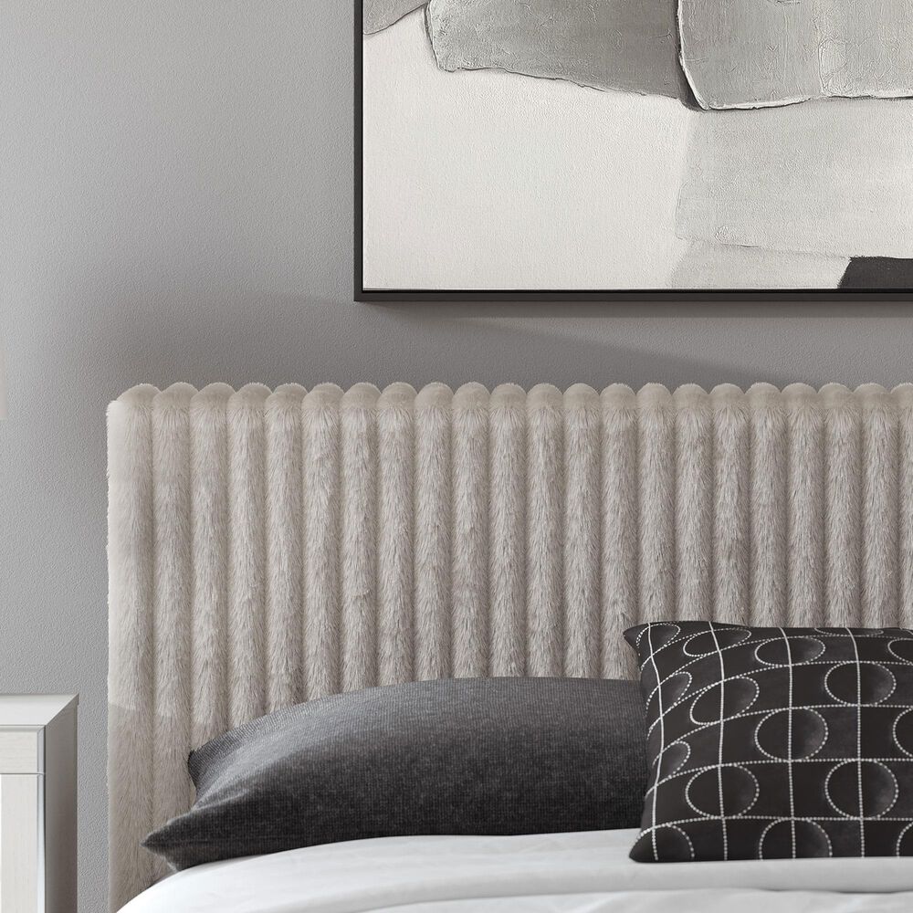 Ashley Zuraleus 3-Piece Queen Upholstered Platform Bedroom Set in Matte White, , large