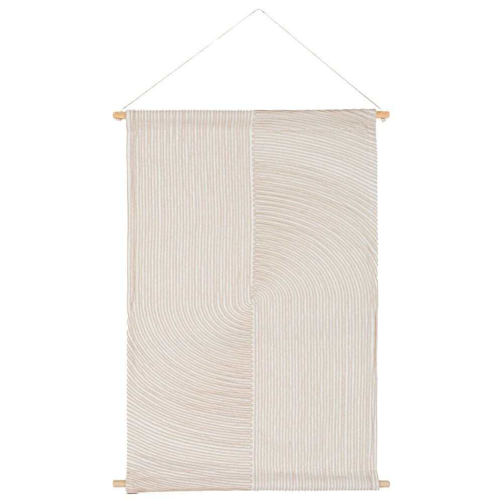 Surya Pax Wall Hanging in Ivory and Cream, , large