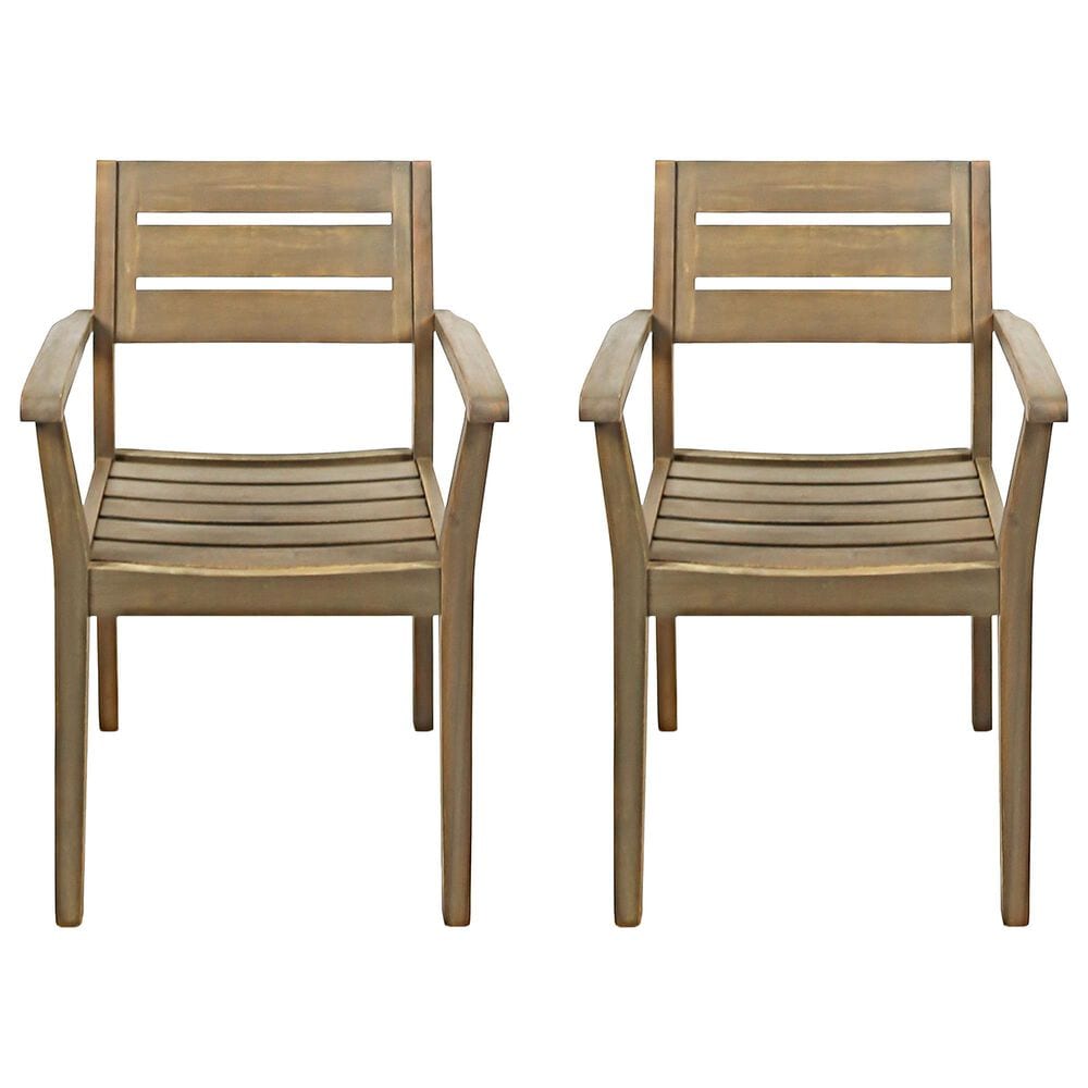Hearth and Haven Stamford Patio Dining Chair in Gray (Set of 2), , large