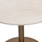 Club Collection By Sunpan Iska 39.5" Round Bistro Table in Cream and Antique Brass - Table Only, , large
