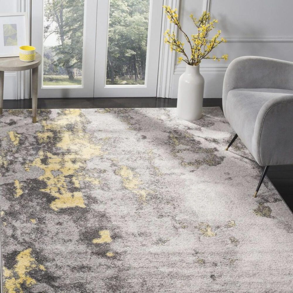 Safavieh Adirondack ADR134H 6&#39; x 9&#39; Grey and Yellow Area Rug, , large