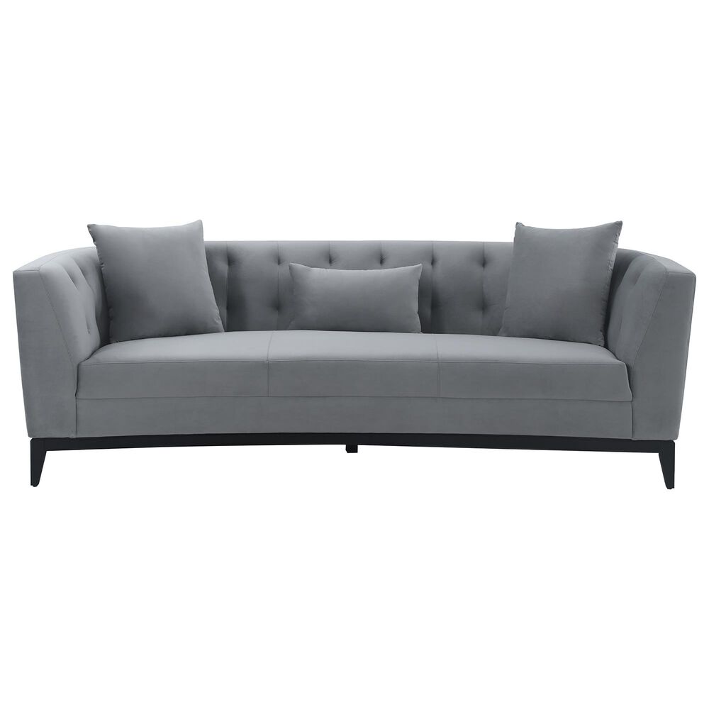 Blue River Melange Sofa in Gray Velvet, , large