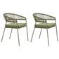 Zuo Modern Skye Outdoor Dining Chair in Green (Set of 2), , large