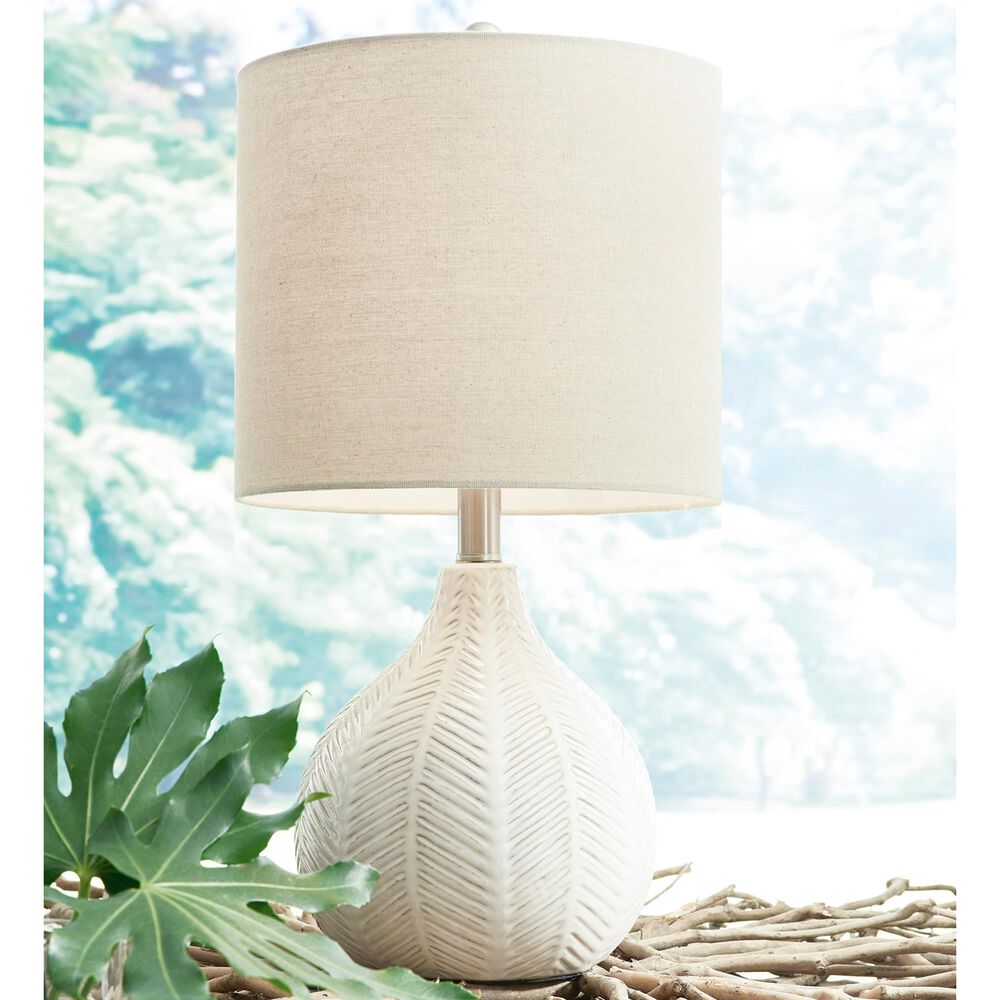 Ashley Rainermen Table Lamp in Off White, , large