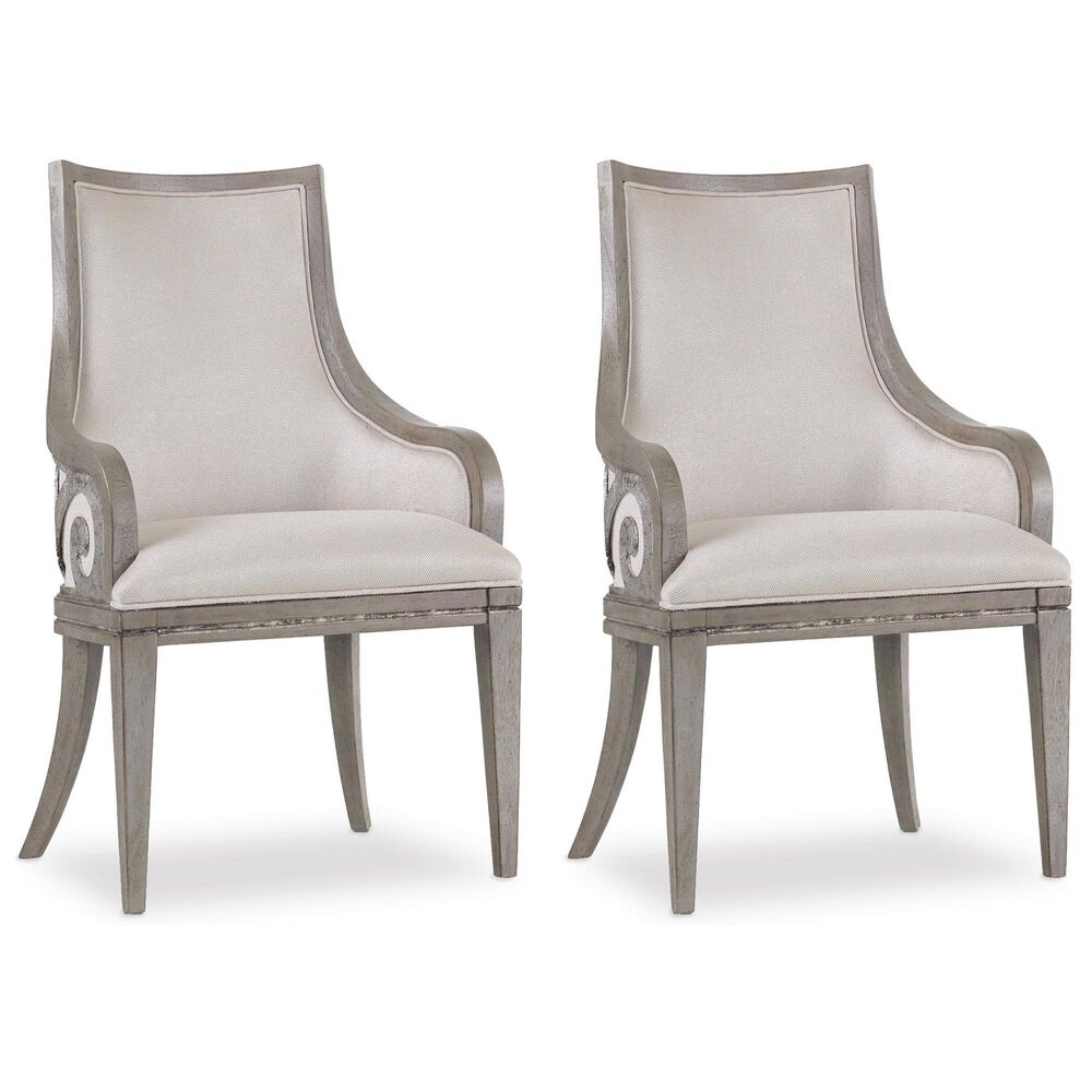 Hooker Furniture Sanctuary Arm Chair in Greige (Set of 2), , large