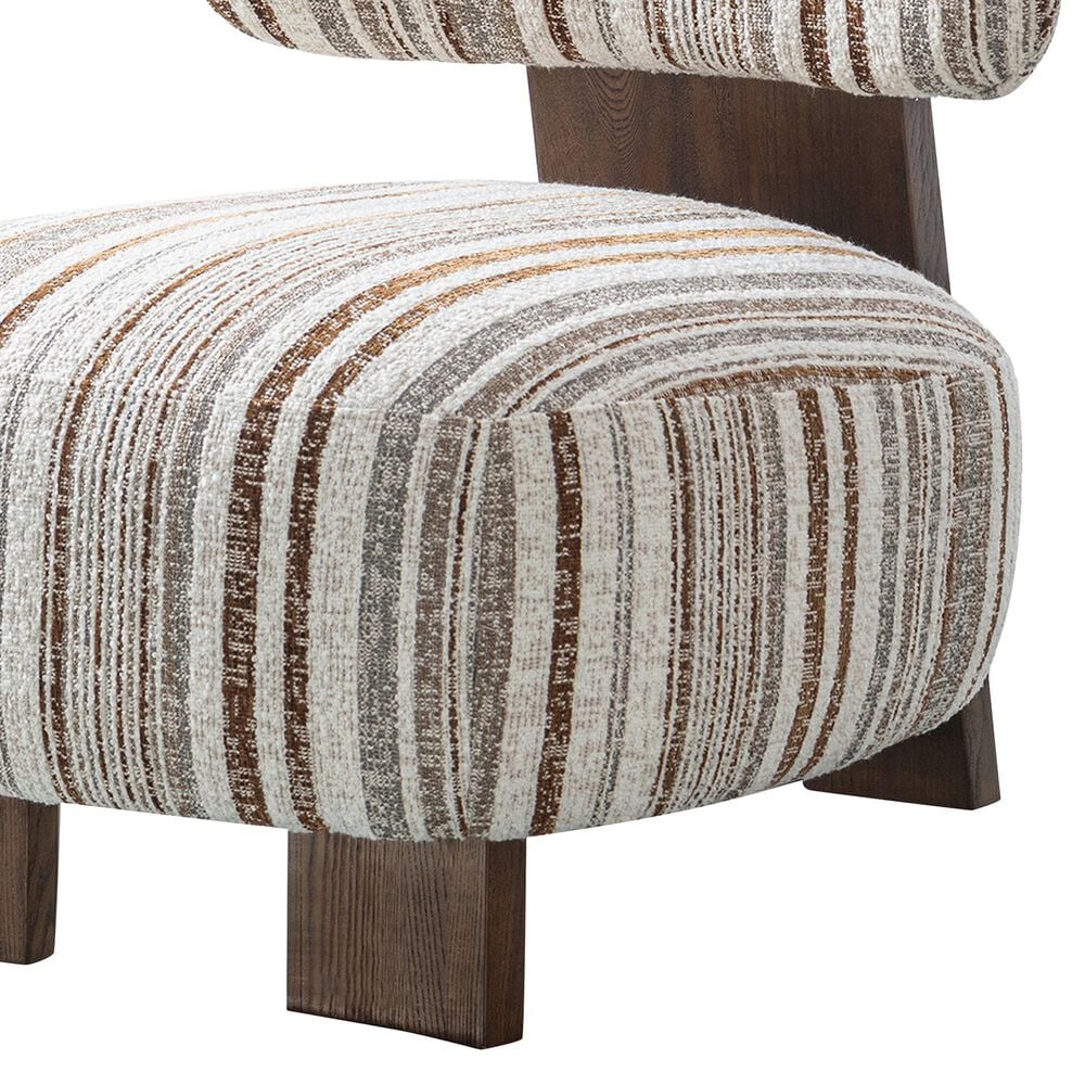 Furniture of America Carson Accent Chair in Malted Linen Stripe, , large
