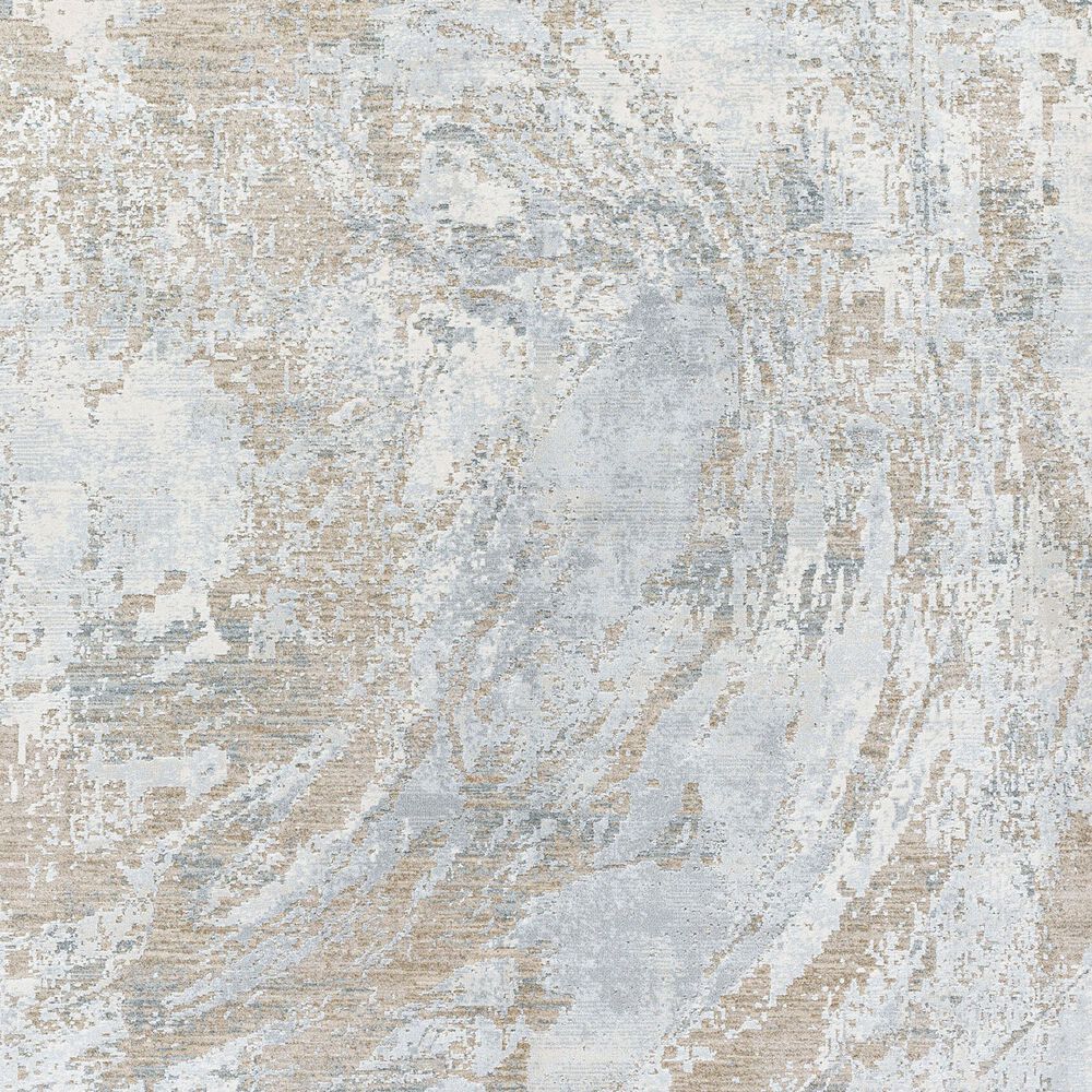 Surya Brunswick Cream, Taupe, Tan, Light Slate, Blue and Gray 2'7" x 10' Runner, , large