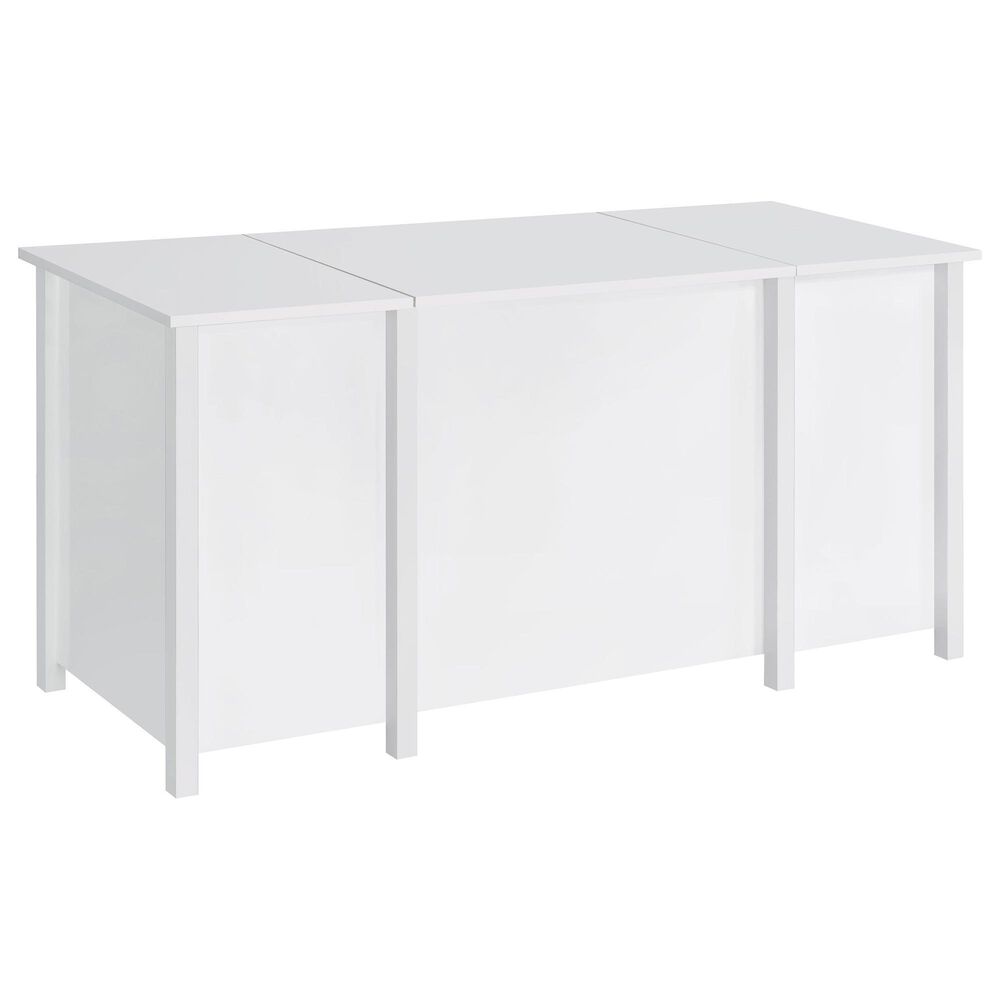 Coaster Dylan Lift Top Office Desk in White High Gloss, , large