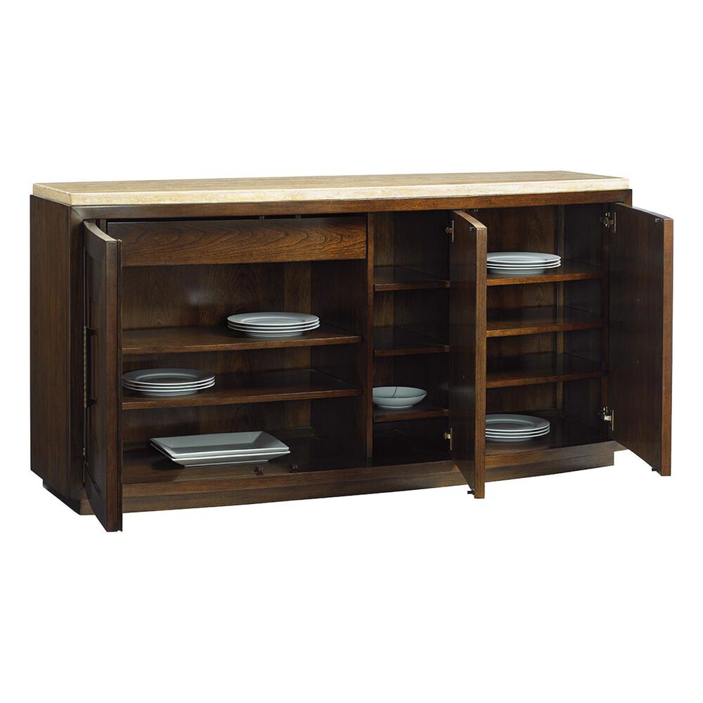 Lexington Furniture Laurel Canyon Mariposa Buffet in Medium Brown and Silver , , large