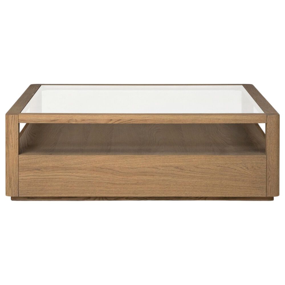 Four Hands Shiloh Coffee Table in Sandy Oak and Clear, , large