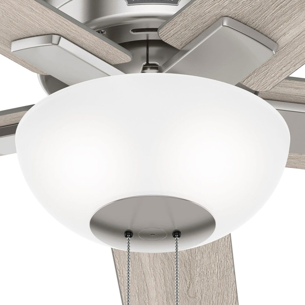 Hunter Fitzgerald 44&quot; Ceiling Fan with LED Lights in Brushed Nickel, , large